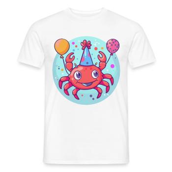 crabe crabe anniversaire bébé - T-shirt homme - blanc - Devant - AI Model Male 178 dark (178cm)