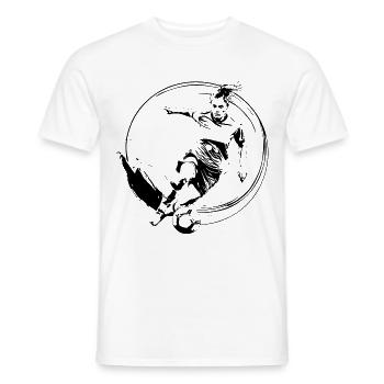 Footballeur Footballeur Femme - T-shirt homme - blanc - Devant - AI Model Male 178 dark (178cm)