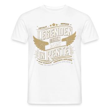 Legenden Gehen 2025 In Rente - Männer T-Shirt - Weiß - Vorne - AI Model Male 178 dark (178cm)