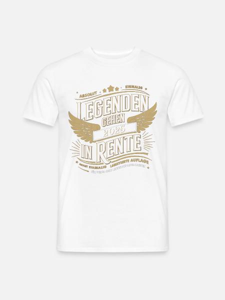 Legenden Gehen 2025 In Rente - Männer T-Shirt - Weiß