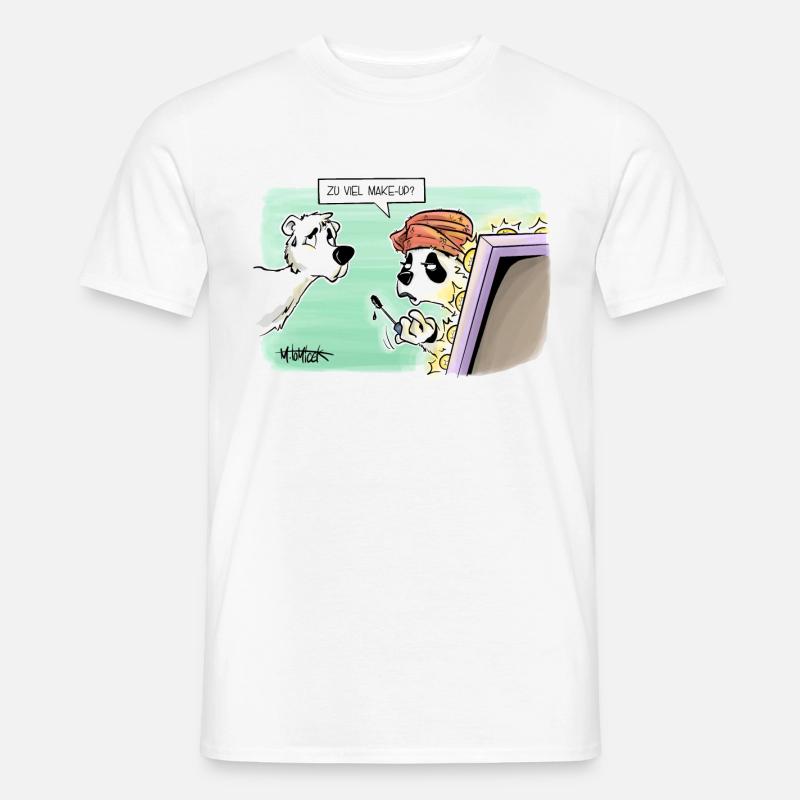 Make-Up Bär - Männer T-Shirt - Weiß