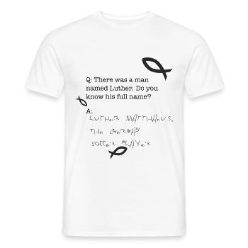 Martin Luther Matthew - T-shirt homme - blanc - Devant - AI Model Male 178 dark (178cm)