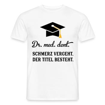 drmeddent - Männer T-Shirt - Weiß - Vorne - AI Model Male 178 dark (178cm)