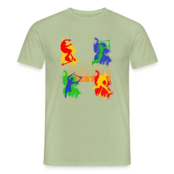 freestyle scooter - Men's T-Shirt - sage - Front - AI Model Male 178 light (178cm)