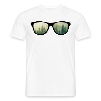Lunettes de soleil Paysage naturel - T-shirt homme - blanc - Devant - AI Model Male 178 dark (178cm)