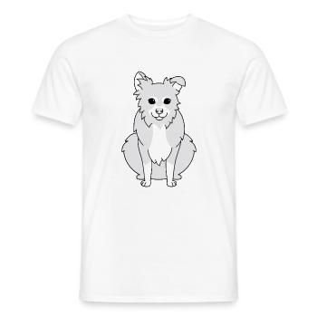 Borssie Dog Cartoon Kawaii Illustration - T-shirt homme - blanc - Devant - AI Model Male 178 dark (178cm)