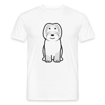 Cao da Serra de Aires Hund Cartoon Kawaii Illustrat - Männer T-Shirt - Weiß - Vorne - AI Model Male 178 dark (178cm)