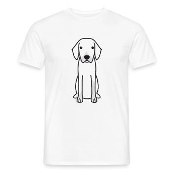 Black Forest Hound Dog Cartoon Kawaii Illustration - Men's T-Shirt - white - Front - AI Model Male 178 dark (178cm)