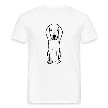 Black And Tan Coonhound Hund Cartoon Kawaii Illustr - Männer T-Shirt - Weiß - Vorne - AI Model Male 178 dark (178cm)