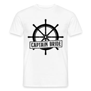 Captain Bride Sailboat Sailing Sailing Boat Skippe - Männer T-Shirt - Weiß - Vorne - AI Model Male 178 dark (178cm)