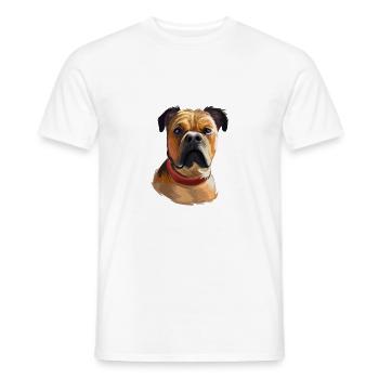 Perro de Presa Mallorquinischer Hund Aquarell illustrat - Männer T-Shirt - Weiß - Vorne - AI Model Male 178 dark (178cm)