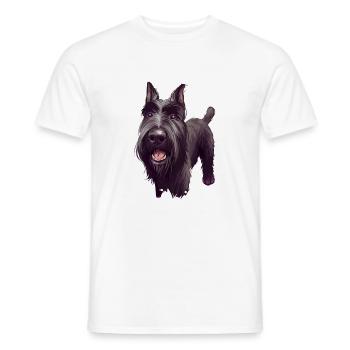 Mittelschnauze Standard Schnauzer Hund Illustration - Männer T-Shirt - Weiß - Vorne - AI Model Male 178 dark (178cm)