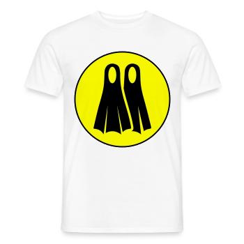 Cercle de nageoires de plongée - T-shirt homme - blanc - Devant - AI Model Male 178 dark (178cm)