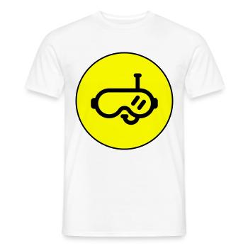 Diving goggles circle - Men's T-Shirt - white - Front - AI Model Male 178 dark (178cm)