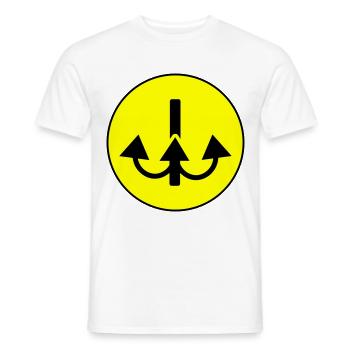 Fishing hook angler icon - Men's T-Shirt - white - Front - AI Model Male 178 dark (178cm)