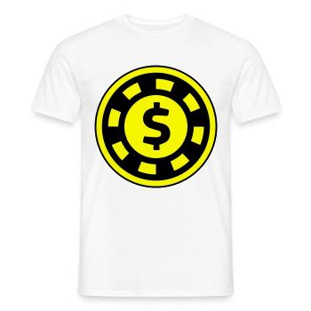 Cercle de jetons de poker - T-shirt homme - blanc - Devant - AI Model Male 178 dark (178cm)