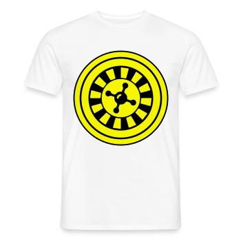 Roulette Icon Kreis - Männer T-Shirt - Weiß - Vorne - AI Model Male 178 dark (178cm)