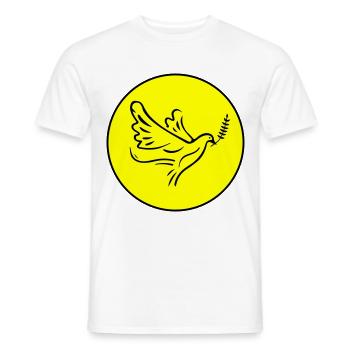 Pigeon Circle - Men's T-Shirt - white - Front - AI Model Male 178 dark (178cm)