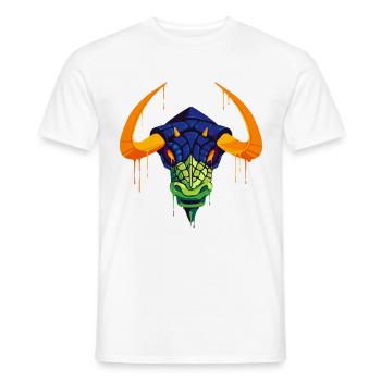 Une belle et drôle gorgone Monster Horns - T-shirt homme - blanc - Devant - AI Model Male 178 dark (178cm)