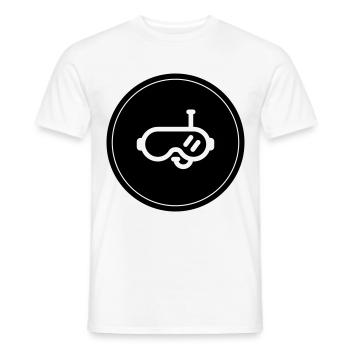 Diving goggles circle - Men's T-Shirt - white - Front - AI Model Male 178 dark (178cm)
