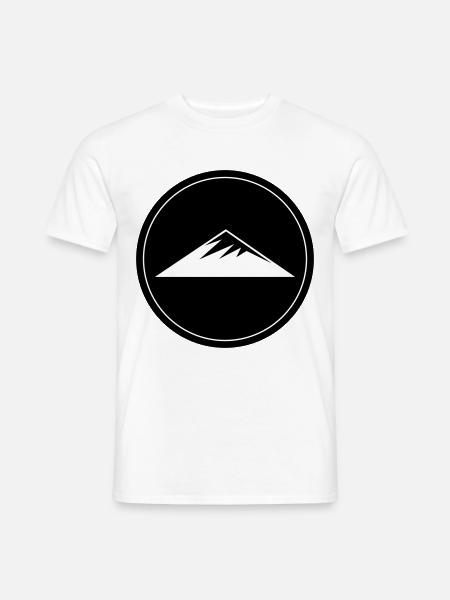 Mountains Symbol Circle - Men's T-Shirt - white