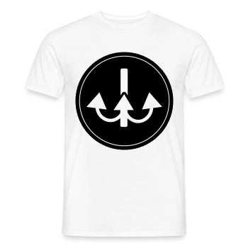 Fishing hook angler icon - Men's T-Shirt - white - Front - AI Model Male 178 dark (178cm)