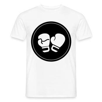 Symbole des gants de boxe - T-shirt homme - blanc - Devant - AI Model Male 178 dark (178cm)