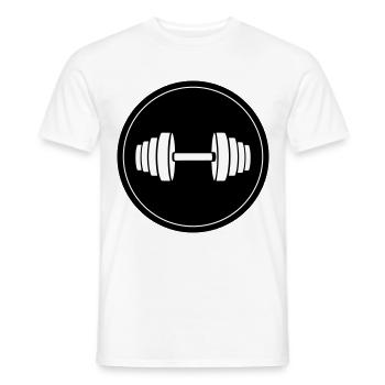 Hantel gewichte Kreis - Männer T-Shirt - Weiß - Vorne - AI Model Male 178 dark (178cm)