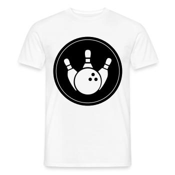 Kegeln Kegel Icon - Männer T-Shirt - Weiß - Vorne - AI Model Male 178 dark (178cm)