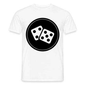 Cercle du casino Dice - T-shirt homme - blanc - Devant - AI Model Male 178 dark (178cm)