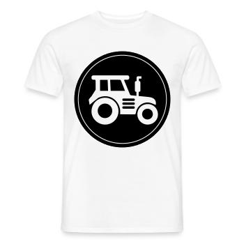 Tractor icon circle - Men's T-Shirt - white - Front - AI Model Male 178 dark (178cm)