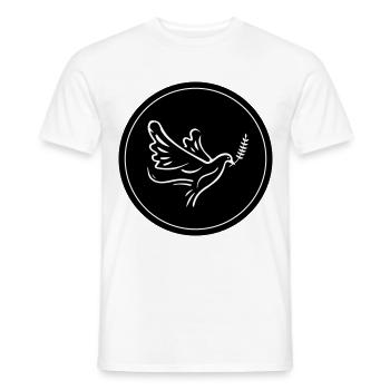 Pigeon Circle - Men's T-Shirt - white - Front - AI Model Male 178 dark (178cm)