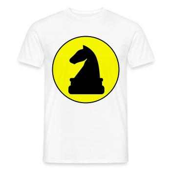 Pferd Schachfigur - Männer T-Shirt - Weiß - Vorne - AI Model Male 178 dark (178cm)