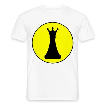 Schachfigur Königin - Männer T-Shirt - Weiß - Vorne - AI Model Male 178 dark (178cm)