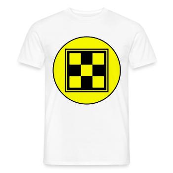 Symbole d’échiquier - T-shirt homme - blanc - Devant - AI Model Male 178 dark (178cm)