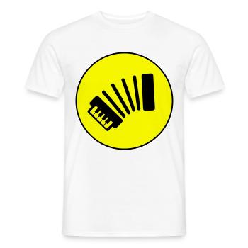 Musique d’accordéon - T-shirt homme - blanc - Devant - AI Model Male 178 dark (178cm)