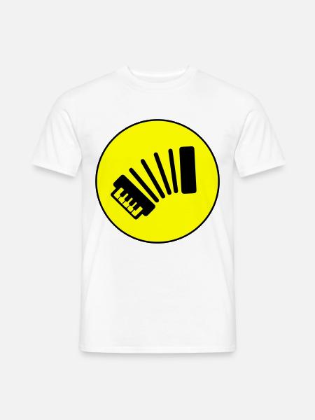 Akkordeon musik - Männer T-Shirt - Weiß