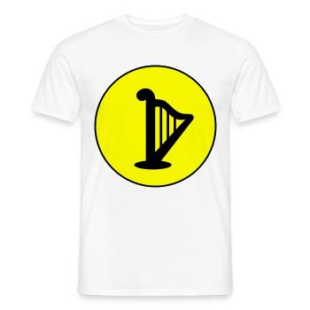 Harp symbol - Men's T-Shirt - white - Front - AI Model Male 178 dark (178cm)