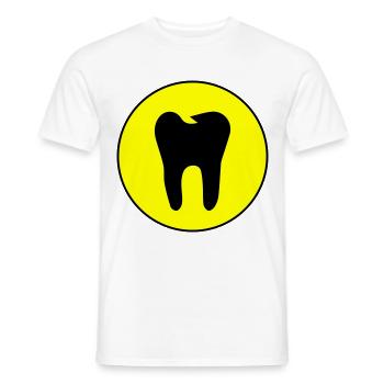 Symbole de l’icône de dent - T-shirt homme - blanc - Devant - AI Model Male 178 dark (178cm)