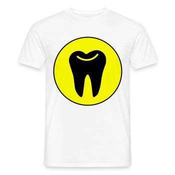 Symbole de l’icône de dent - T-shirt homme - blanc - Devant - AI Model Male 178 dark (178cm)