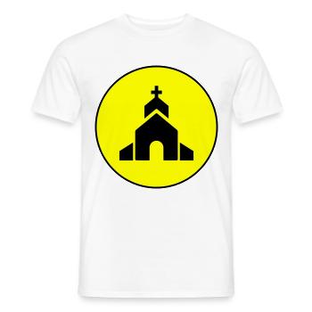 Foi de l’Église - T-shirt homme - blanc - Devant - AI Model Male 178 dark (178cm)