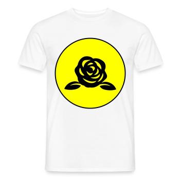 Symbole de la rose - T-shirt homme - blanc - Devant - AI Model Male 178 dark (178cm)