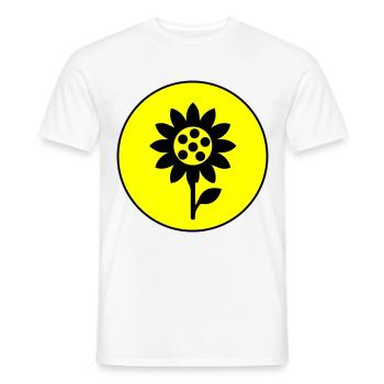 Icône d’icône de tournesol - T-shirt homme - blanc - Devant - AI Model Male 178 dark (178cm)