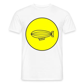 Zeppelin Icon Symbol - Männer T-Shirt - Weiß - Vorne - AI Model Male 178 dark (178cm)