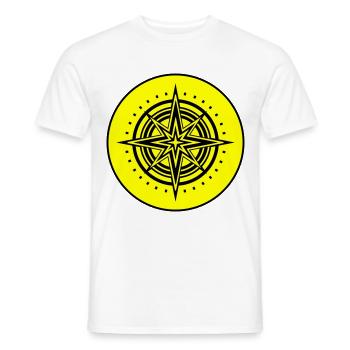 Icône de la boussole - T-shirt homme - blanc - Devant - AI Model Male 178 dark (178cm)