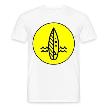 Surfboard icon icon - Men's T-Shirt - white - Front - AI Model Male 178 dark (178cm)