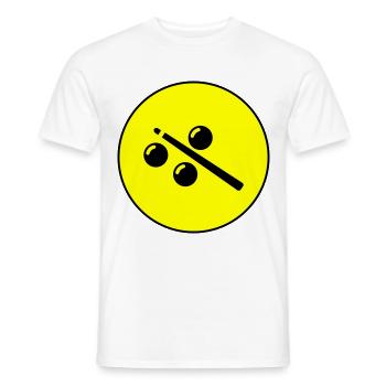 Icône de symbole de billard - T-shirt homme - blanc - Devant - AI Model Male 178 dark (178cm)