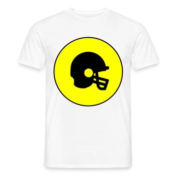 Icône Casque de football - T-shirt homme - blanc - Devant - AI Model Male 178 dark (178cm)