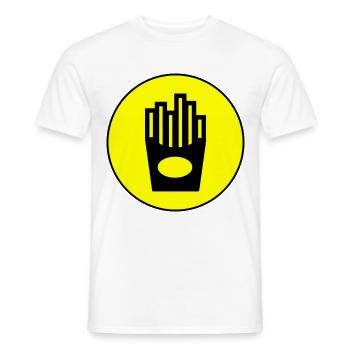 Français symbole de restauration rapide frites - T-shirt homme - blanc - Devant - AI Model Male 178 dark (178cm)