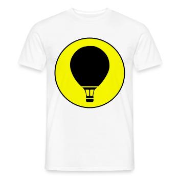 Icône de montgolfière - T-shirt homme - blanc - Devant - AI Model Male 178 dark (178cm)
